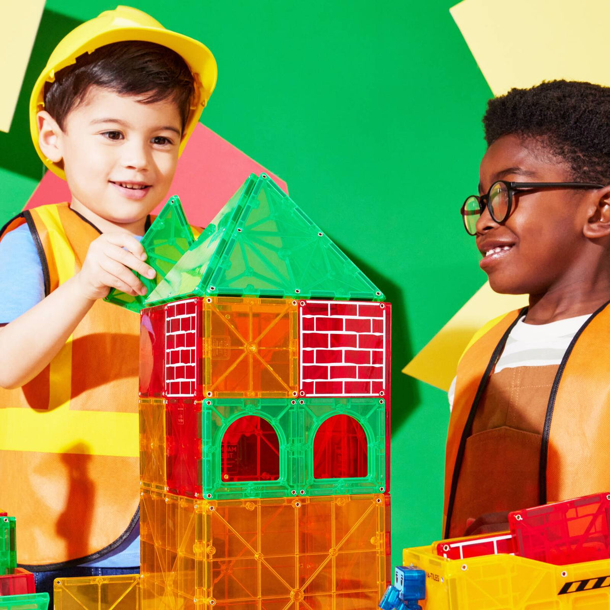 MAGNA-TILES Builder XL – pojazdy budowlane z wymiennymi kabinami