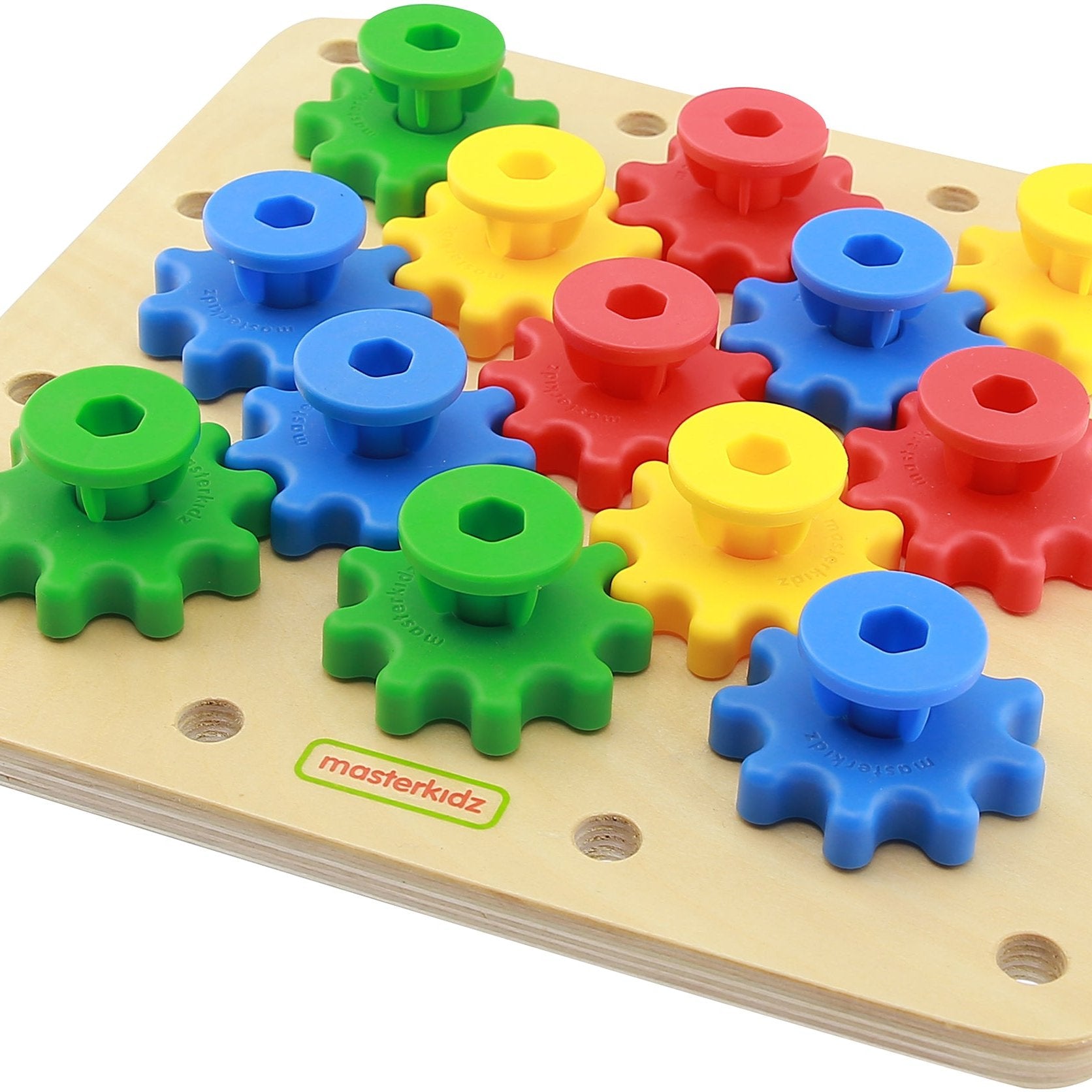 To edukacyjna zabawka, która pozwala dzieciom tworzyć działające mechanizmy z kolorowych kół zębatych. Zabawa rozwija zdolności manualne, logiczne myślenie i umiejętności przestrzenne, ucząc dzieci o ruchu obrotowym, zasadach działania maszyn i efektywności mechanizmów.