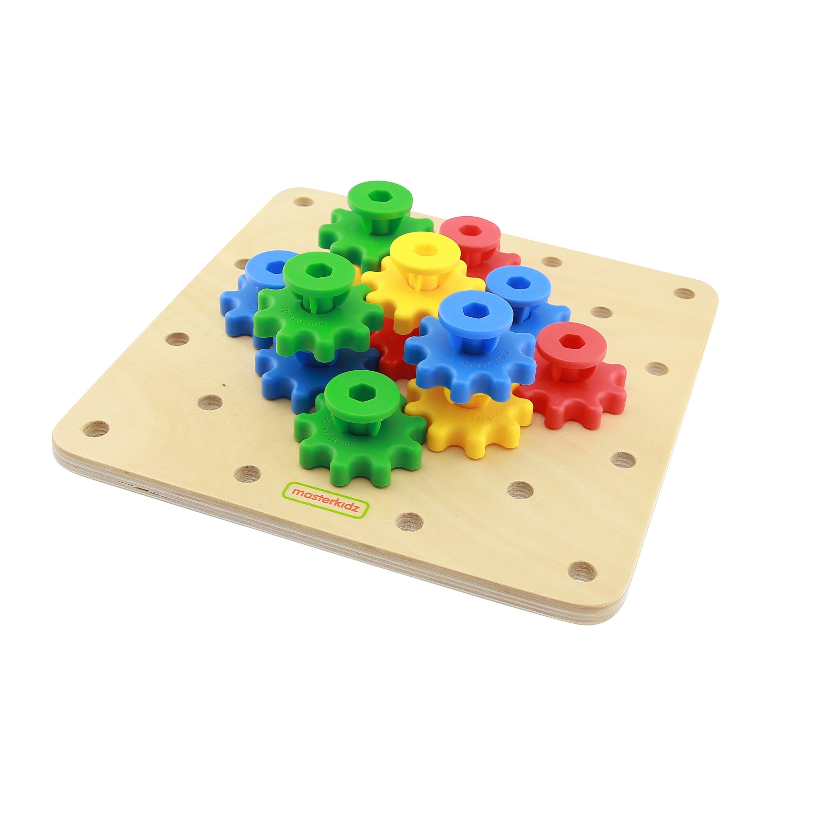 To edukacyjna zabawka, która pozwala dzieciom tworzyć działające mechanizmy z kolorowych kół zębatych. Zabawa rozwija zdolności manualne, logiczne myślenie i umiejętności przestrzenne, ucząc dzieci o ruchu obrotowym, zasadach działania maszyn i efektywności mechanizmów.