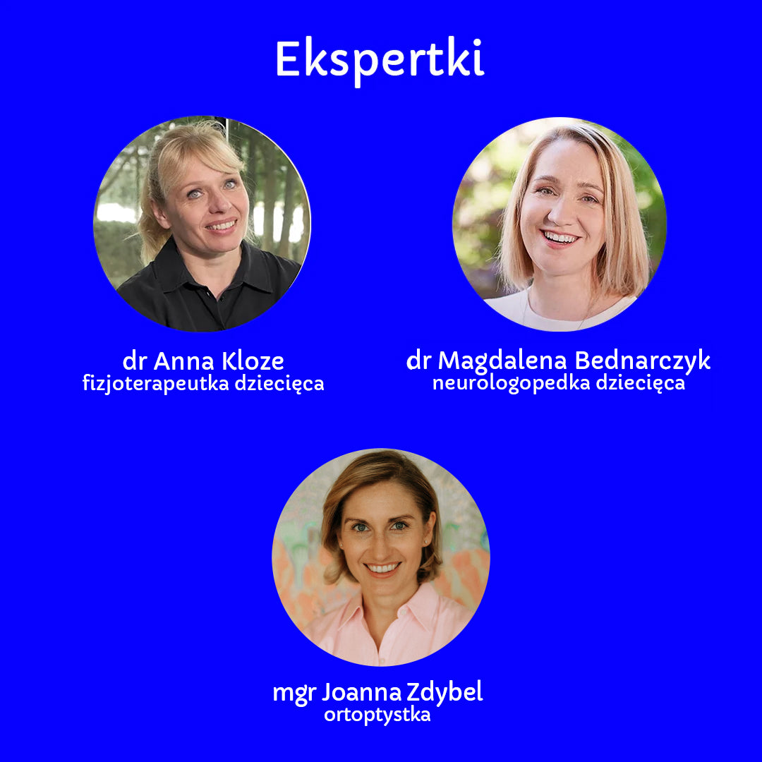Zespół ekspertów Rozwojowa Mama – specjalistki od rozwoju niemowląt 7–12 miesięcy: fizjoterapia, neurologopedia, ortoptyka