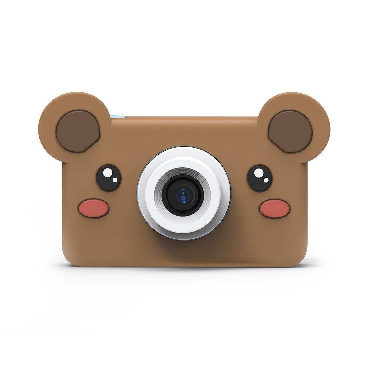 Aparat fotograficzny Zoo Friends dla dzieci, wykonany z ekologicznych materiałów, z 24-megapikselowym obiektywem i funkcją nagrywania wideo. Lekki, łatwy w obsłudze z kolorowym silikonowym pokrowcem, idealny dla dzieci od 2 do 10 lat. W zestawie karta pamięci 32 GB, pozwalająca na zapisanie do 8000 zdjęć oraz 20 zabawnych filtrów i naklejek do personalizacji zdjęć.