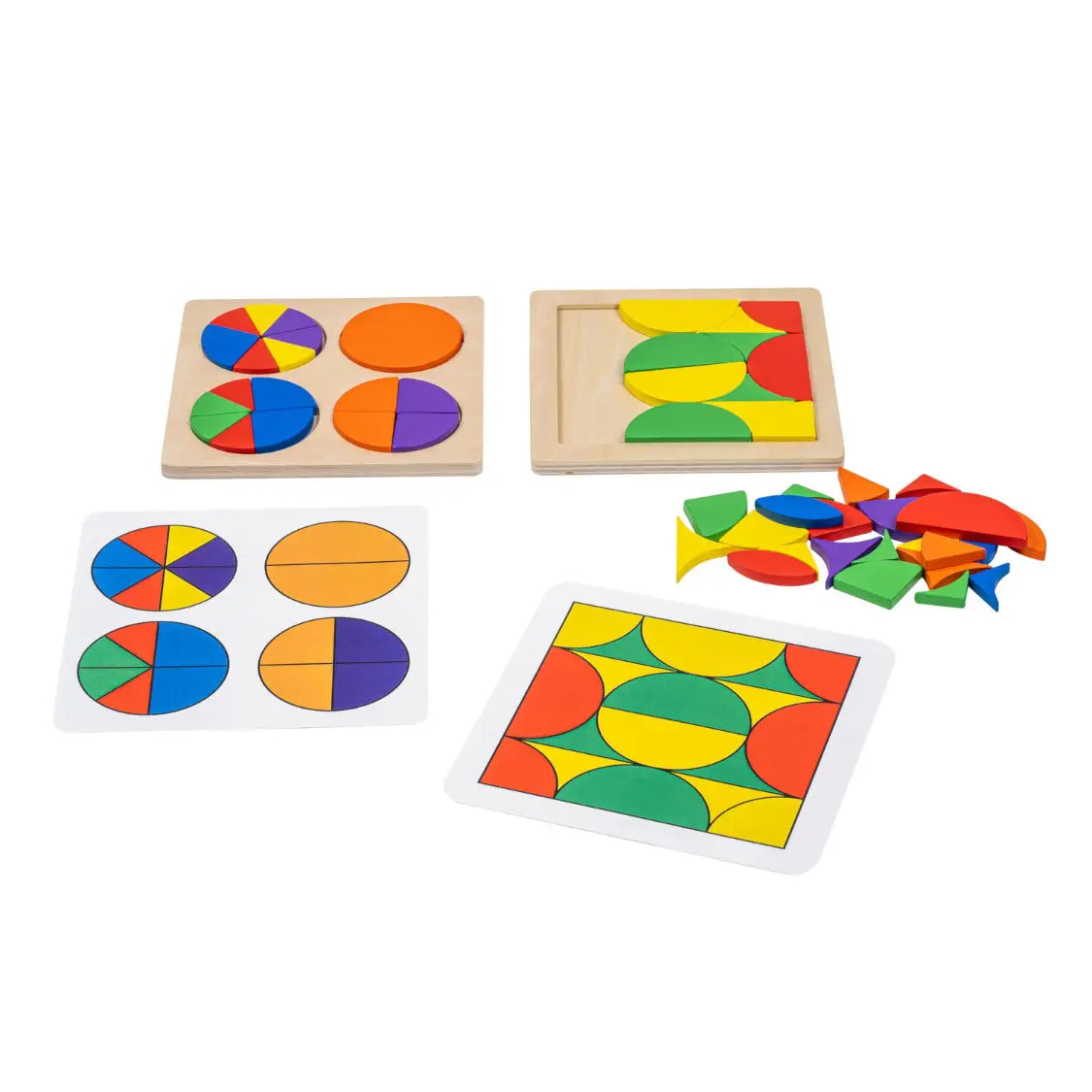 Kształty geometryczne gry Toys for Life – kolorowe elementy drewniane do układania wzorów i nauki geometrii