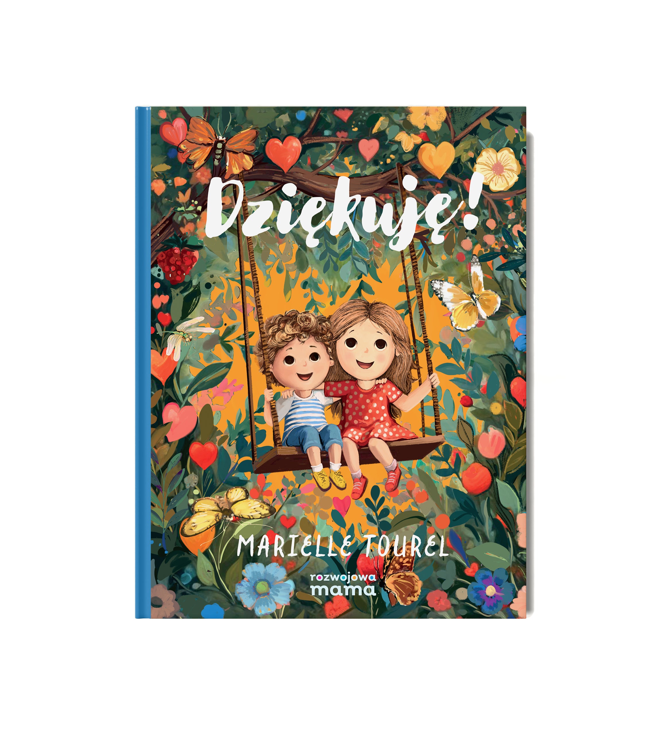 Okładka książki „Dziękuję!" autorstwa Marielle Tourel – kolorowa książka o wdzięczności dla dzieci z ilustracjami