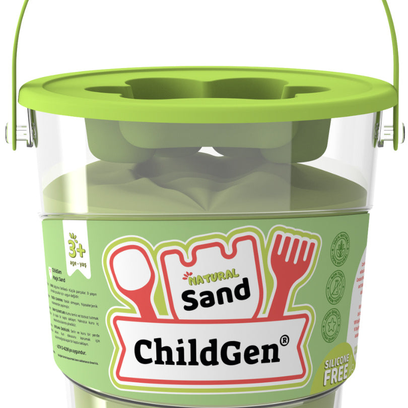 Piasek kinetyczny (500 g) z wiaderkiem i foremką ChildGen 3+