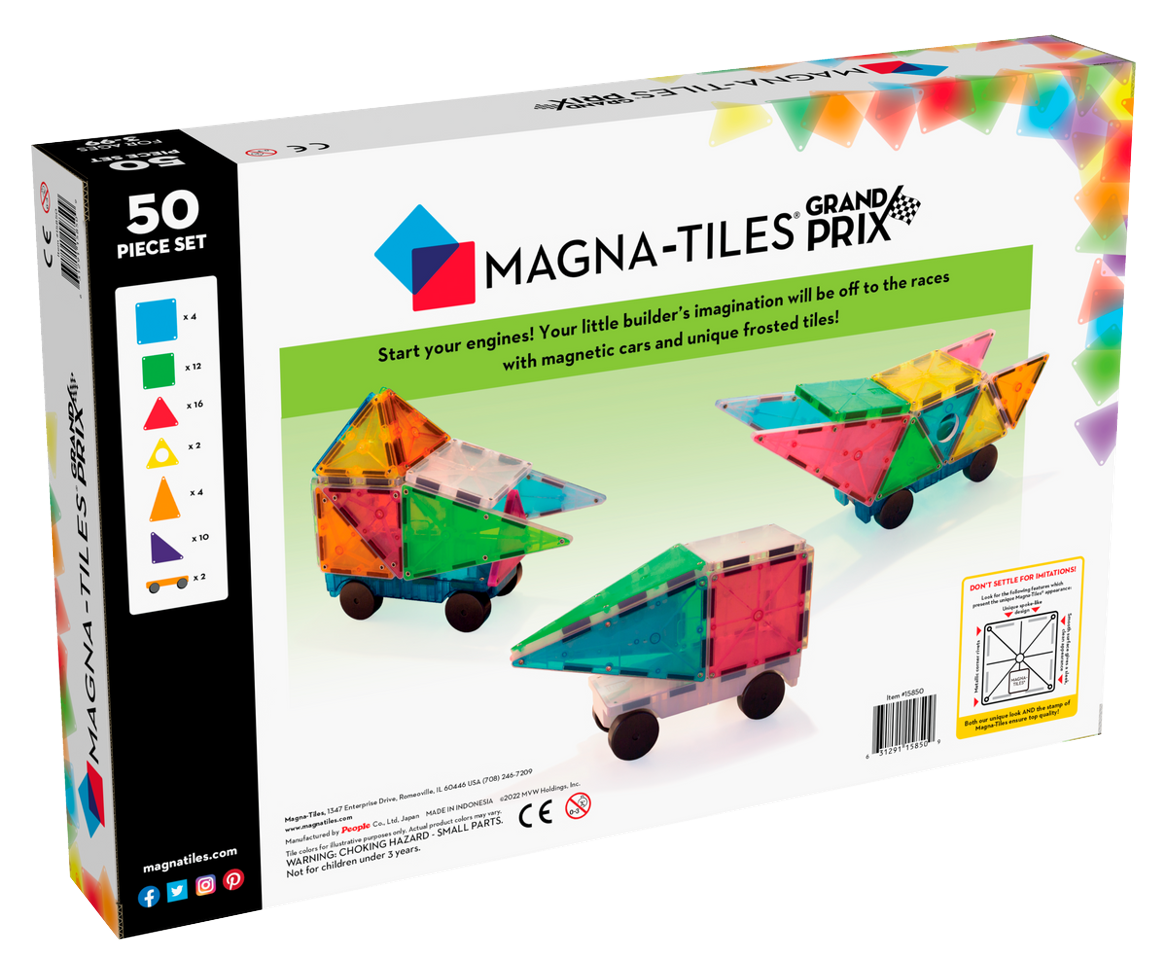 MAGNA-TILES Grand Prix – auto z magnetycznych płytek na podwoziu z kółkami