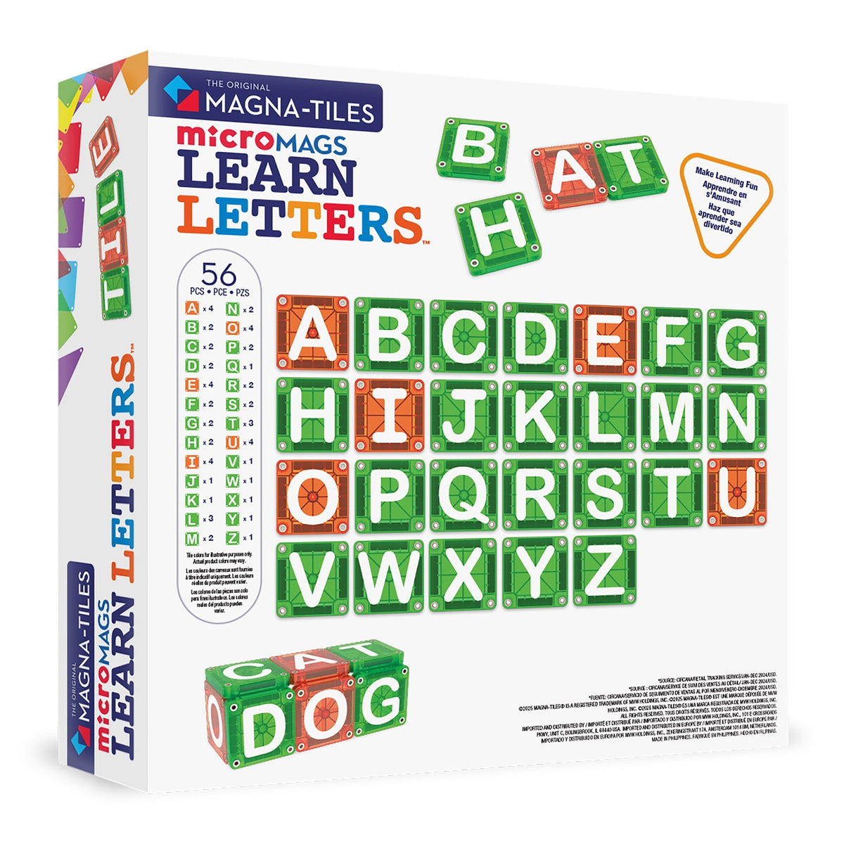 MAGNA-TILES LEARN Letters 56 el. – opakowanie