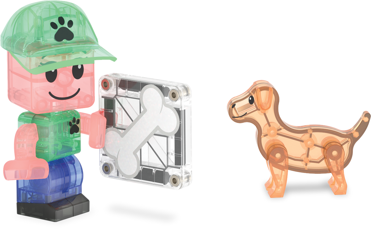 MAGNA-TILES Puppy Park – wymienne części figurek Mix & Match