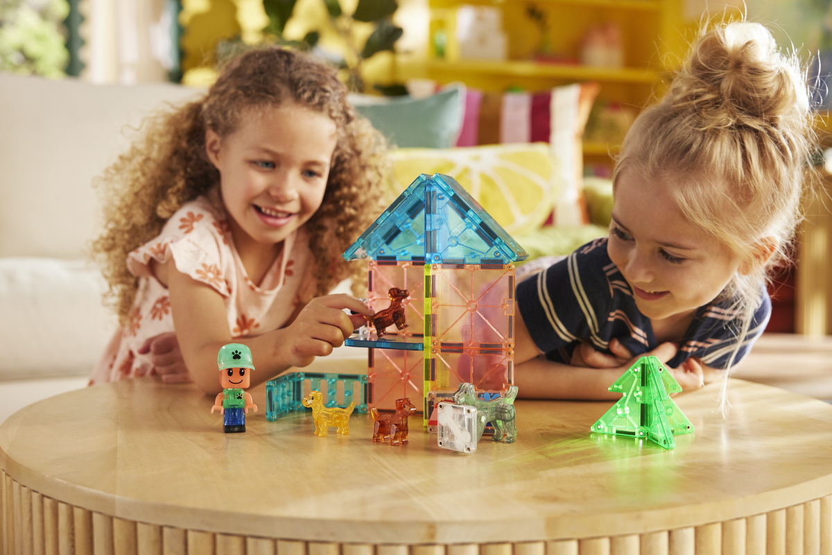 MAGNA-TILES Puppy Park – cztery magnetyczne figurki zwierząt