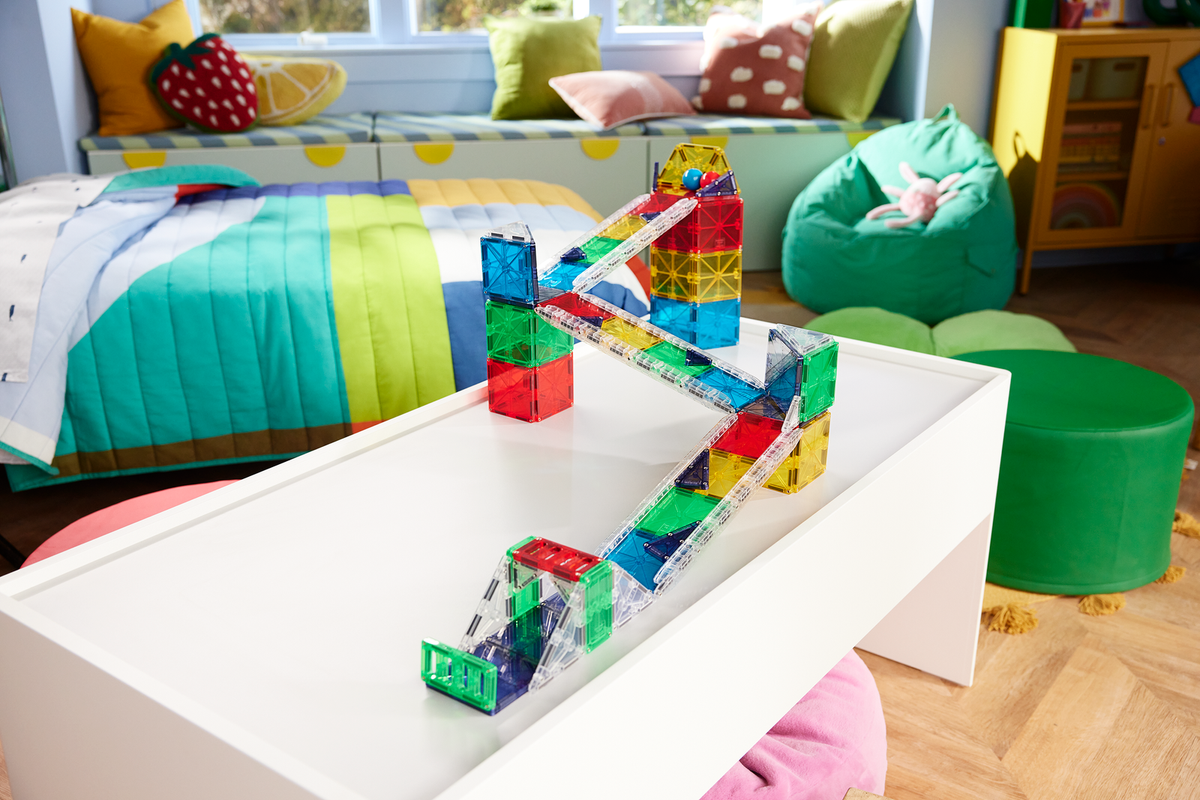 MAGNA-TILES Rail Racers XL – spirala z przezroczystych torów