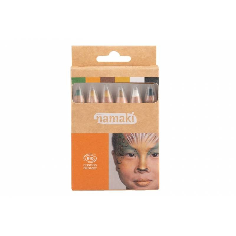 BIO Zestaw 6 kredek do malowania twarzy Namaki 3+
