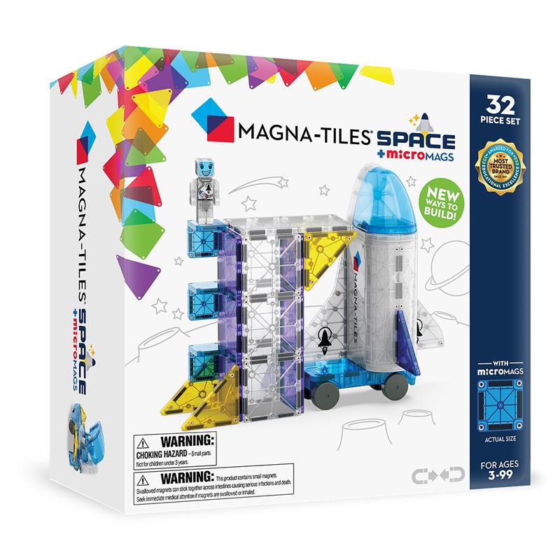Klocki magnetyczne Kosmos 32 el. MAGNA-TILES – prom kosmiczny