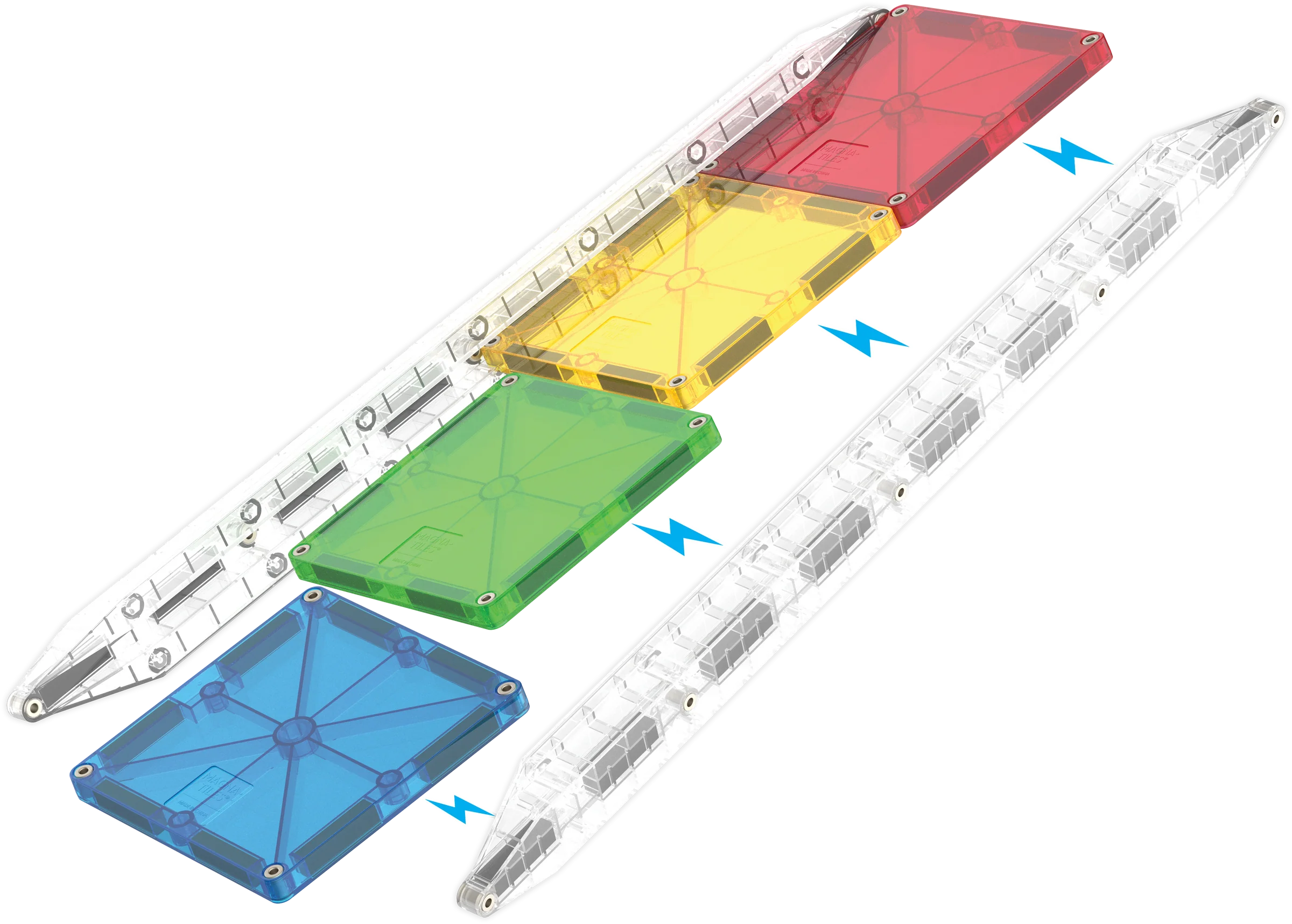 MAGNA-TILES Rail Racers XL – bramki i płotki stabilizujące tor