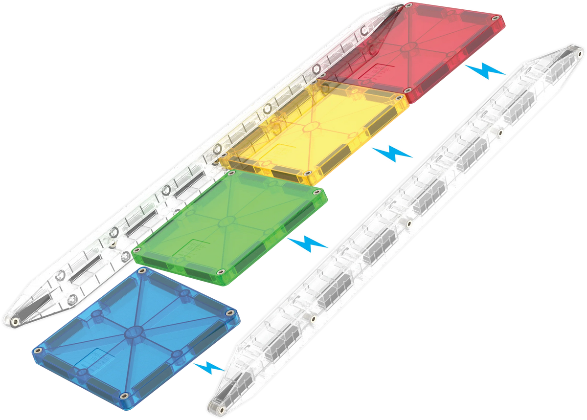 MAGNA-TILES Rail Racers XL – bramki i płotki stabilizujące tor