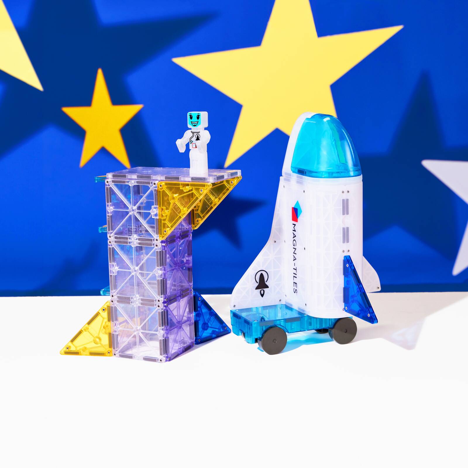 MAGNA-TILES Kosmos – prom kosmiczny z funkcją pudełka na elementy