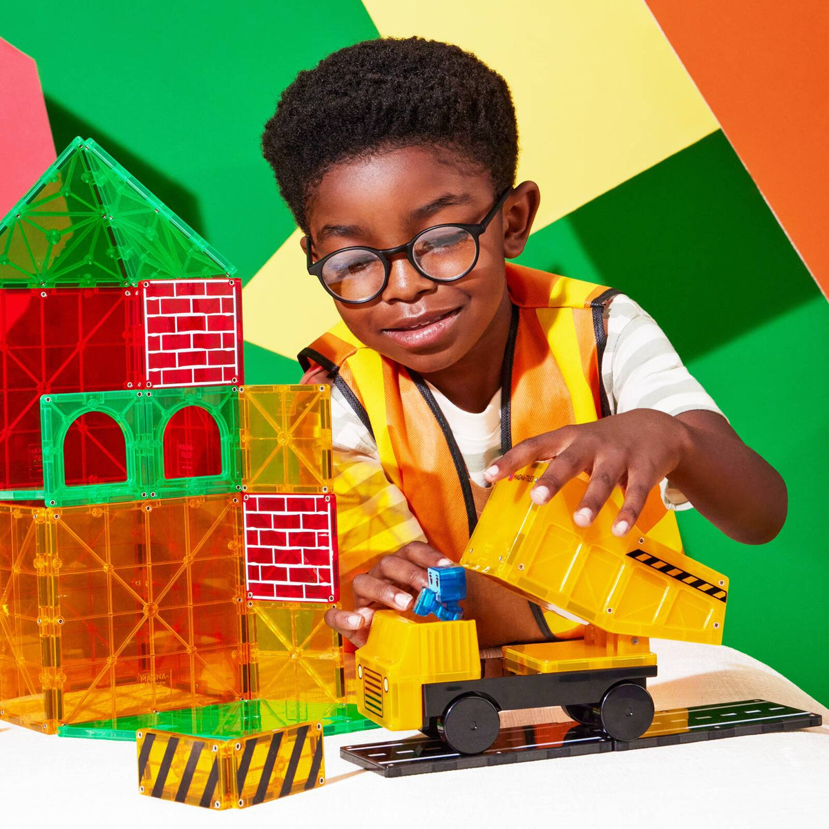MAGNA-TILES Builder XL – żuraw i pług