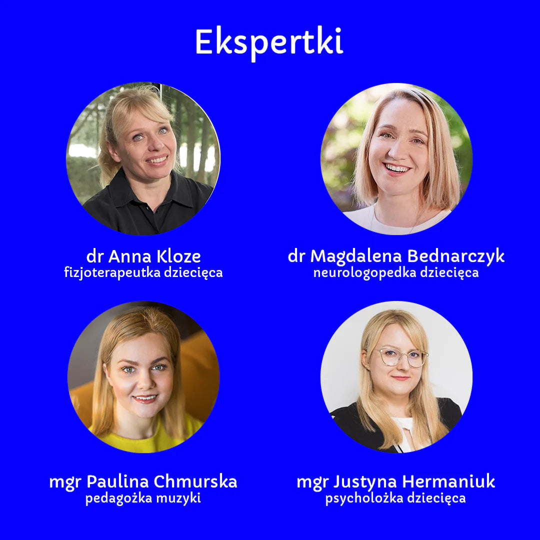 Zespół 4 ekspertek Programu Rozwoju 13–18 miesięcy – neurologopedka, fizjoterapeutka, psycholożka i pedagog muzyczna
