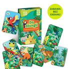 Gra karciana Do Dżungli – kolorowe karty z ilustracjami egzotycznych zwierząt dżungli, gra edukacyjna od 3 lat Rozwojowa Mama