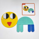 Karty z 40 wzorami do układanki Montessori Woopie – progresja trudności od prostych do złożonych kompozycji