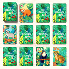 Do Dżungli – gra karciana z egzotycznymi zwierzętami i cyframi, 12 zestawów kart do dopasowywania dla dzieci 3–12 lat