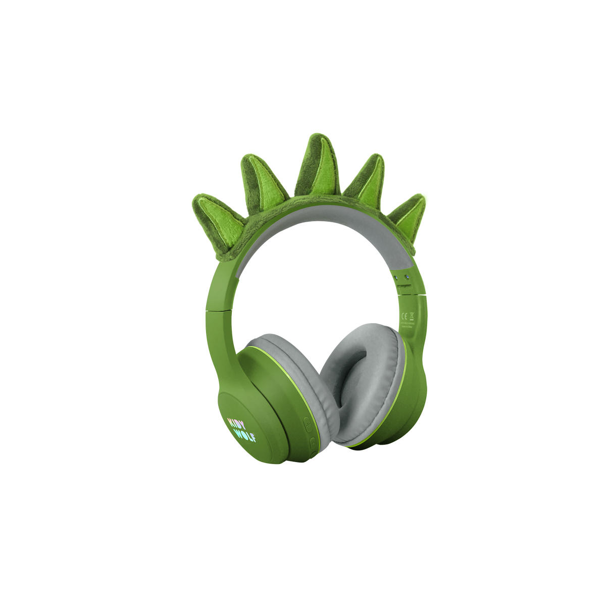 Słuchawki Kidyears Bluetooth Kidywolf z magnetycznymi uszami dinozaura – słuchawki dla dzieci z limitem 85 dB, Rozwojowa Mama