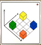 Konstrukcja 3D z klocków BUILD XYZ Montessori Educo – dziecko buduje złożoną budowlę według karty przestrzennej