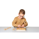 Nauka kodowania bez ekranu Marblecode Montessori Educo – drewniana gra edukacyjna z torem kulkowym i kartami zadań logicznych