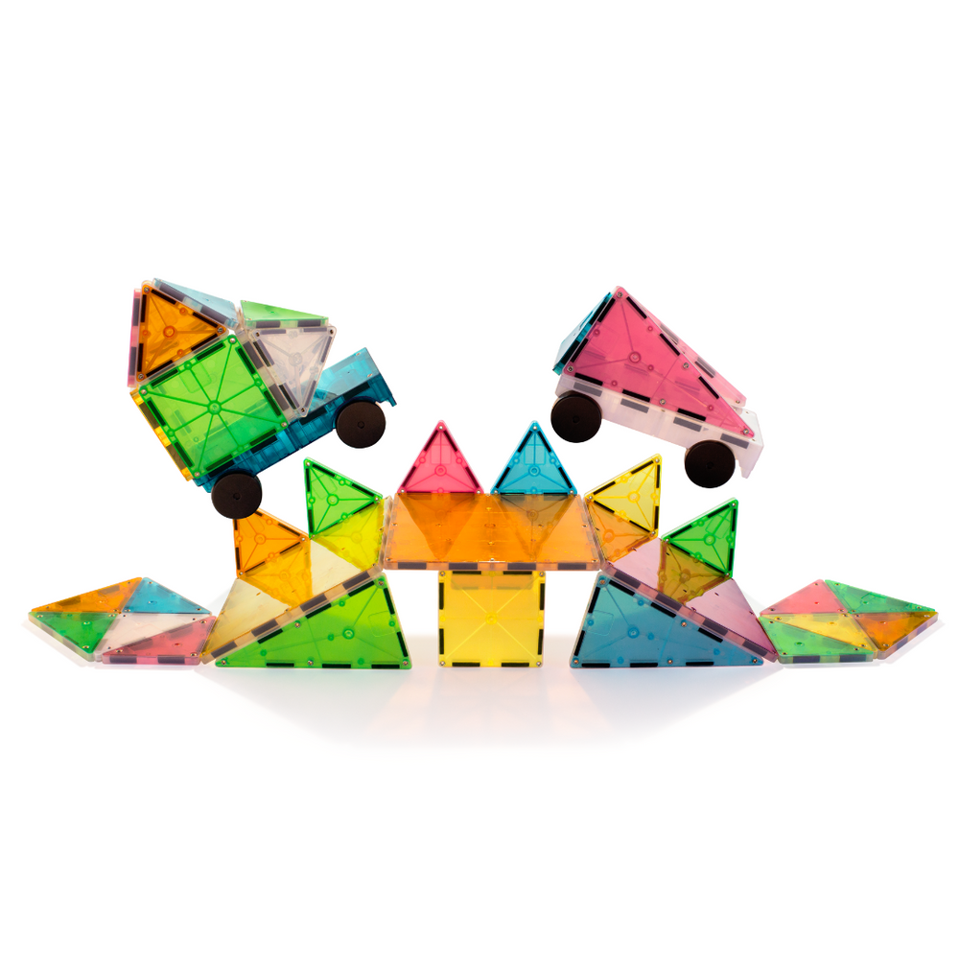 MAGNA-TILES Grand Prix – tor wyścigowy z tunelem i rampą