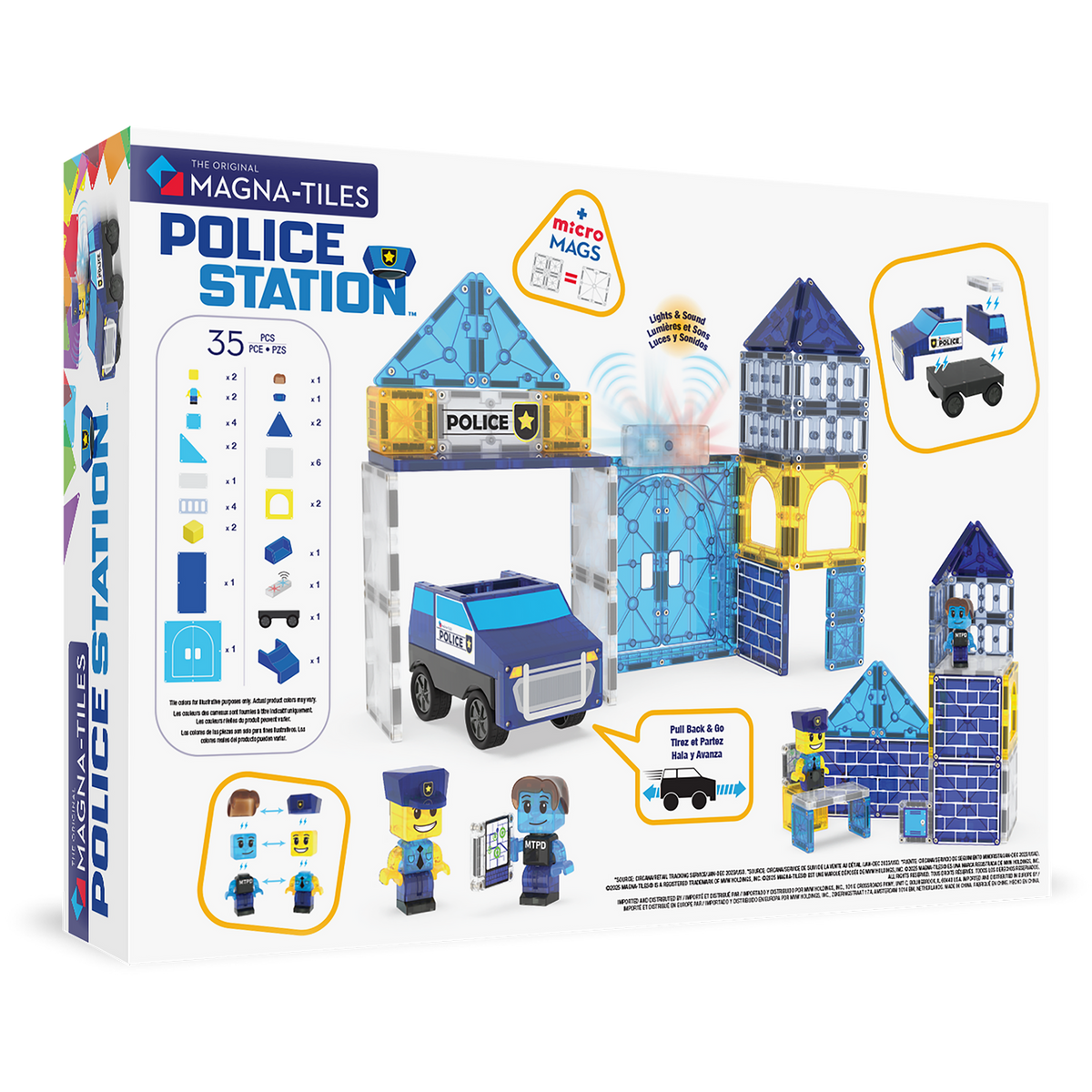 MAGNA-TILES Police Station – kostki microMAGS Cubes