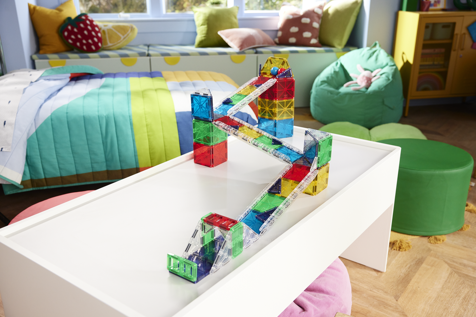 MAGNA-TILES Rail Racers XL – spirala z przezroczystych torów