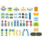 Przybijanka korkowa Roboty dla dzieci VIGA Montessori – młoteczek, pinezki i kolorowe elementy do budowania robotów na tablicy