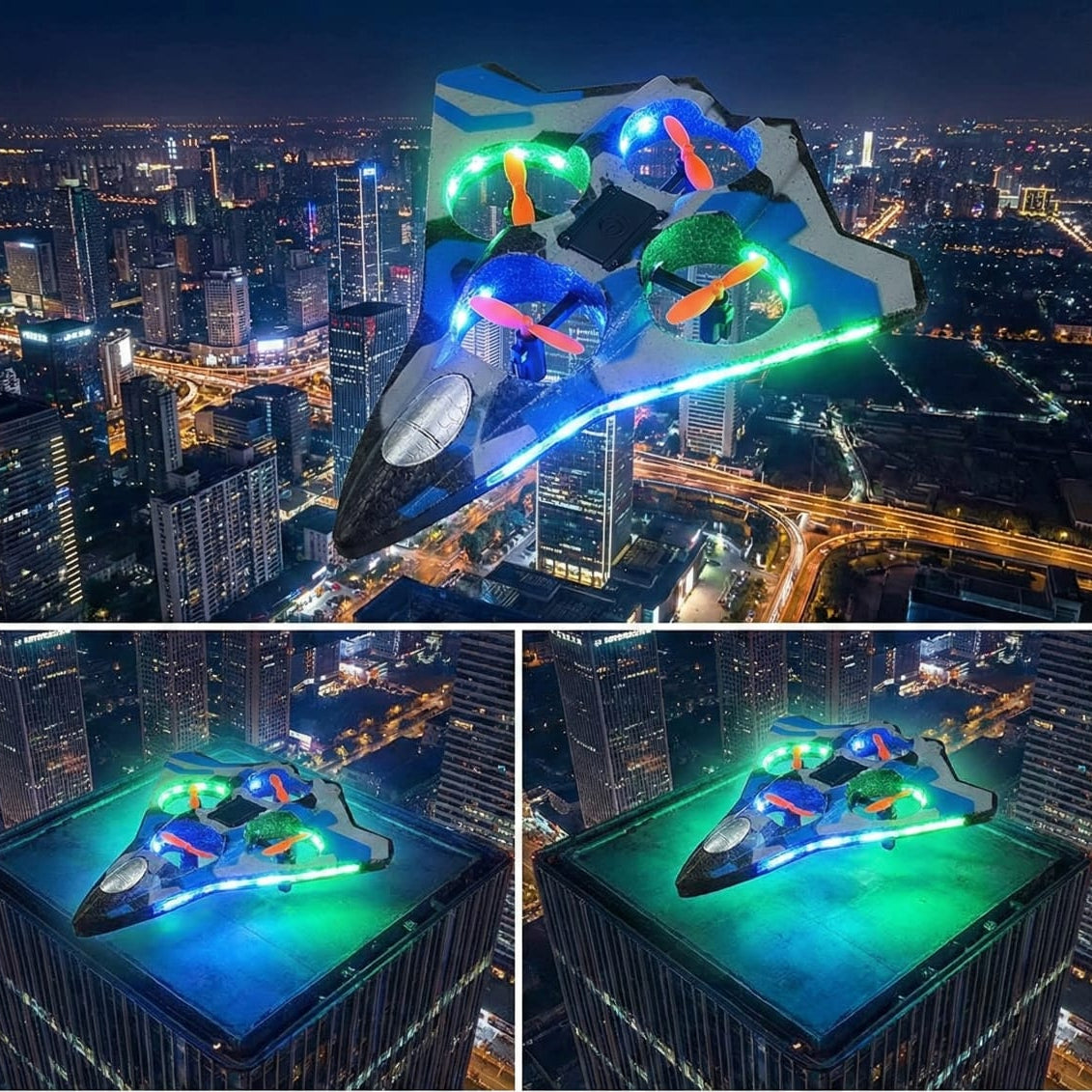 RC Fighter Jet H270 zdalnie sterowany – prezentacja samolotu RC z różnych perspektyw, design odrzutowca